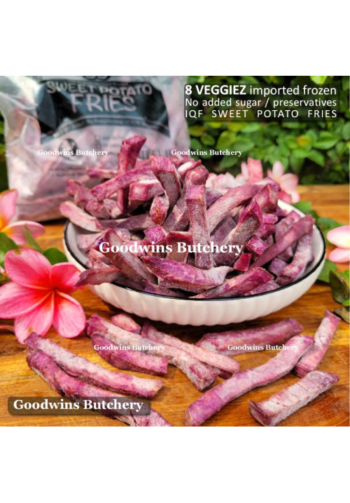 8Veggiez frozen fries sweet potato UBI UNGU PURPLE 8 Veggiez 500g